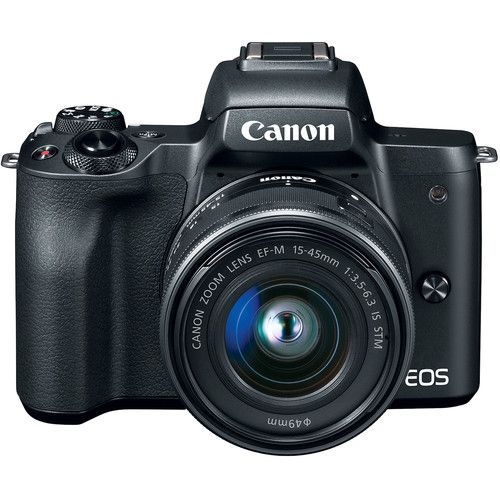 Canon EOS M50 Mirrorless Digital Camera with 15-45mm Lens (Black)