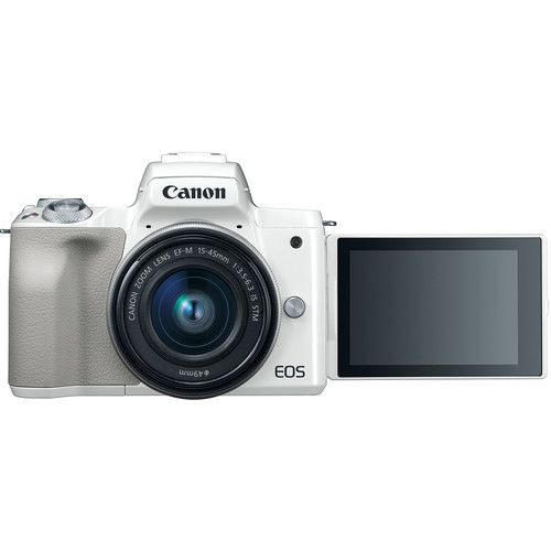 Canon EOS M50 Mirrorless Digital Camera with 15-45mm Lens (White)