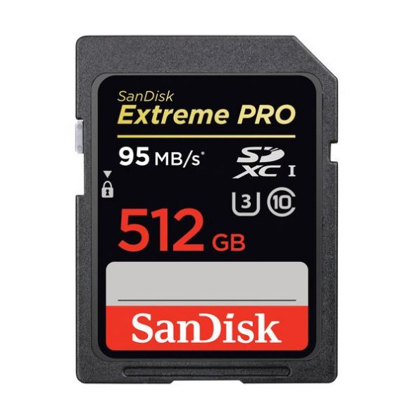 SanDisk 512GB Extreme Pro UHS-I SDXC U3 Memory Card (Class 10)