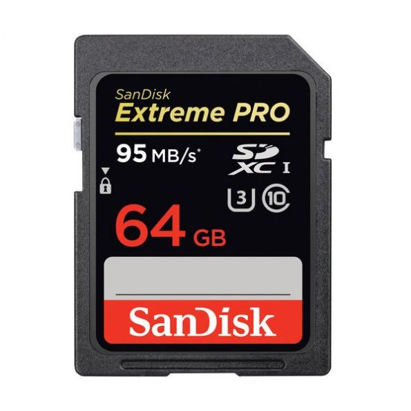 SanDisk 64GB Extreme Pro UHS-I SDXC U3 Memory Card (Class 10)