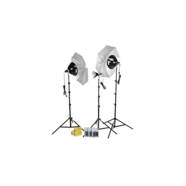 Smith-Victor KT800U 3-Light 1250W With Umbrellas & Dimmers
