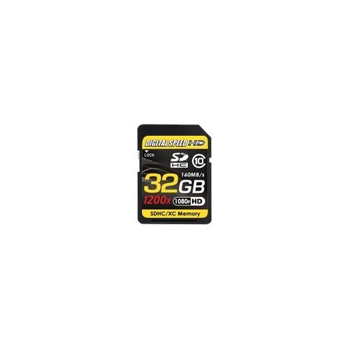 Digital Speed 1200X 32GB Professional High Speed Mach III 160MB/s Error Free (SDHC) HD Memory Card Class 10