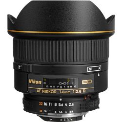 Nikon 14mm f/2.8D AF Nikkor  ED Autofocus Lens