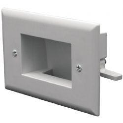 Datacomm Electronics Wht Recessed Cble Plate
