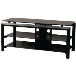 Sylvan Ridge 44" Bk Metal/glass Stand