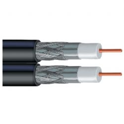 Vextra Blk Dish Dual Rg6 500ft