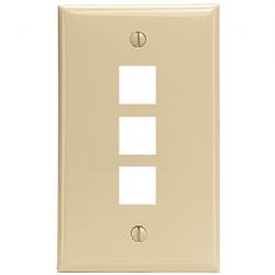Leviton Ivory Quickport 3-port