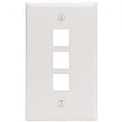Leviton White Quickport 3-port
