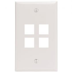 Leviton White Quickport 4-port