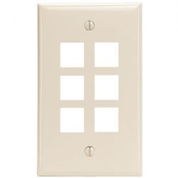 Leviton Lt Almond Quickport 6port