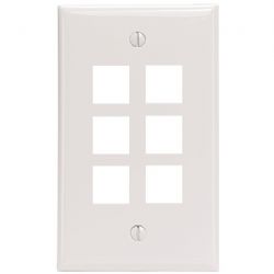 Leviton White Quickport 6-port