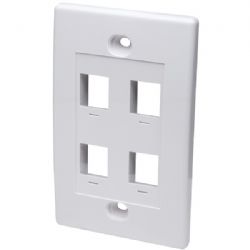 Intellinet Network Solutions Wall Plt Flush 4 Out Wht