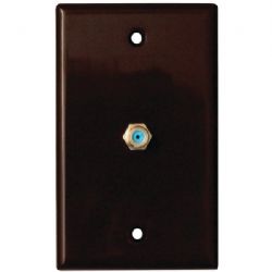 Datacomm Electronics Coax Wall Plate Brown