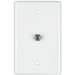 Datacomm Electronics Coax Wall Plate White