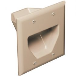 Datacomm Electronics Ivory 2 Gang Recessed