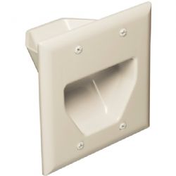 Datacomm Electronics Light Almond 2 Gang