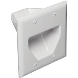 Datacomm Electronics White 2 Gang Recessed