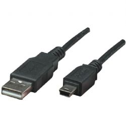 Manhattan Usb Cbl M/mini M 1.8m Blk