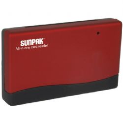 Sunpak All In One Card Readr Red