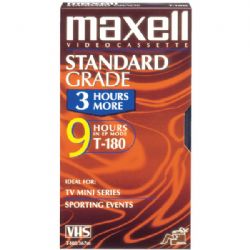 Maxell 180min High Quality Vhs Tape