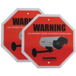 Security Man Srvllnce Warn Sign
