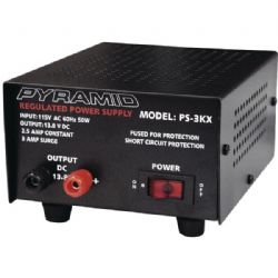 Pyramid 3 Amp 13.8v Power Supply