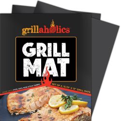 Grillaholics Grill Mat - Lifetime Guarantee - Set of 2