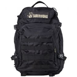 12 Survivors Tactical Backpack Black