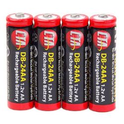 Lithium 4 AA Extended Rechargeable Batteries (2400Mah)