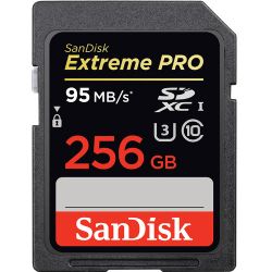 SanDisk 256GB Extreme Pro UHS-I SDXC U3 Memory Card (Class 10)