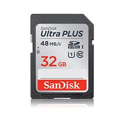 SanDisk 32 GB Ultra PLUS SDHC/SDXC Memory Card