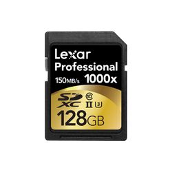 Lexar 128GB Professional 1000x UHS-II SDXC Memory Card (Class 10)