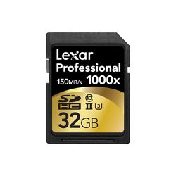 Lexar 32GB Professional 1000x UHS-II SDHC Memory Card (Class 10)