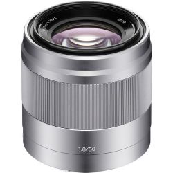 Sony E 50mm f/1.8 OSS Lens (Silver)