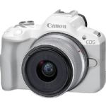 Canon EOS R50 Mirrorless Camera with 18-45mm Lens (White)